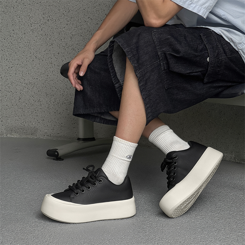 V05 Мужские низкие скейтерские кеды белые, цвет White Men's — фото 4