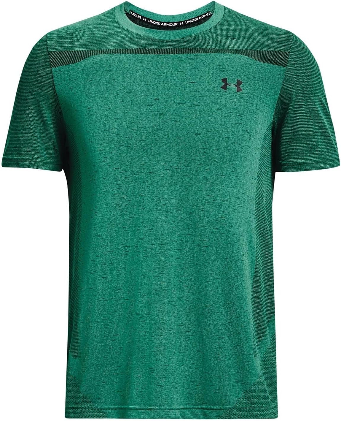 

Мужская бесшовная футболка с коротким рукавом от Under Armour, (508) Birdie Green/Black, Черный, Мужская бесшовная футболка с коротким рукавом от Under Armour, (508) Birdie Green/Black