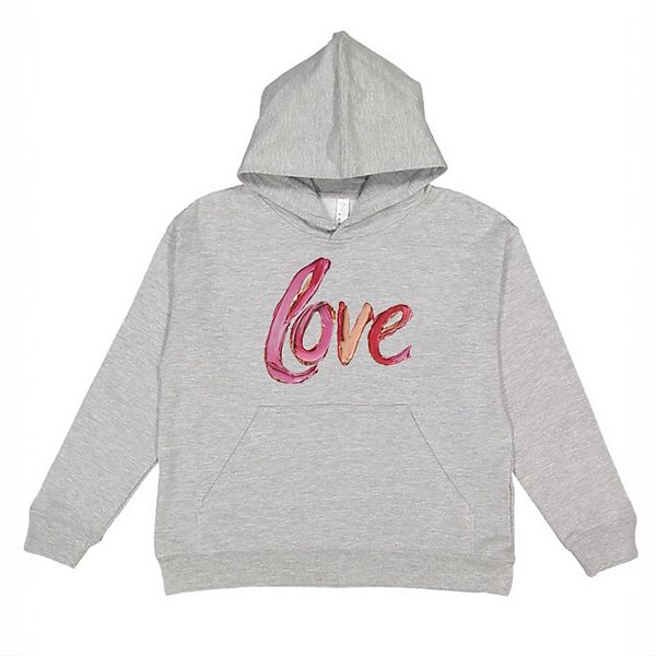 

Худи Love cursive paint с молодежным принтом The Juniper Shop, Heather Grey