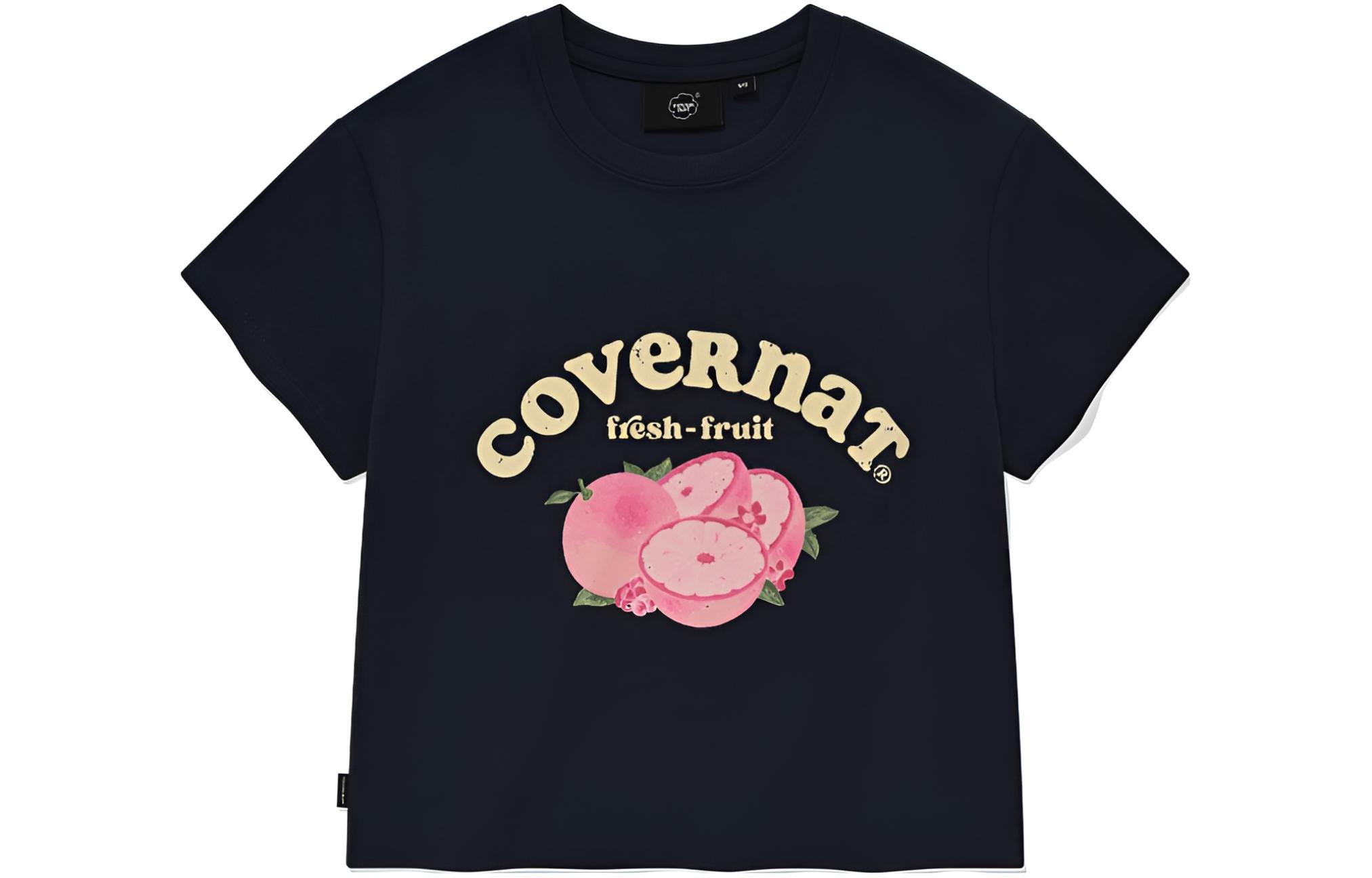 

COVERNAT Футболка женская морская синяя, Синий, COVERNAT Футболка женская морская синяя