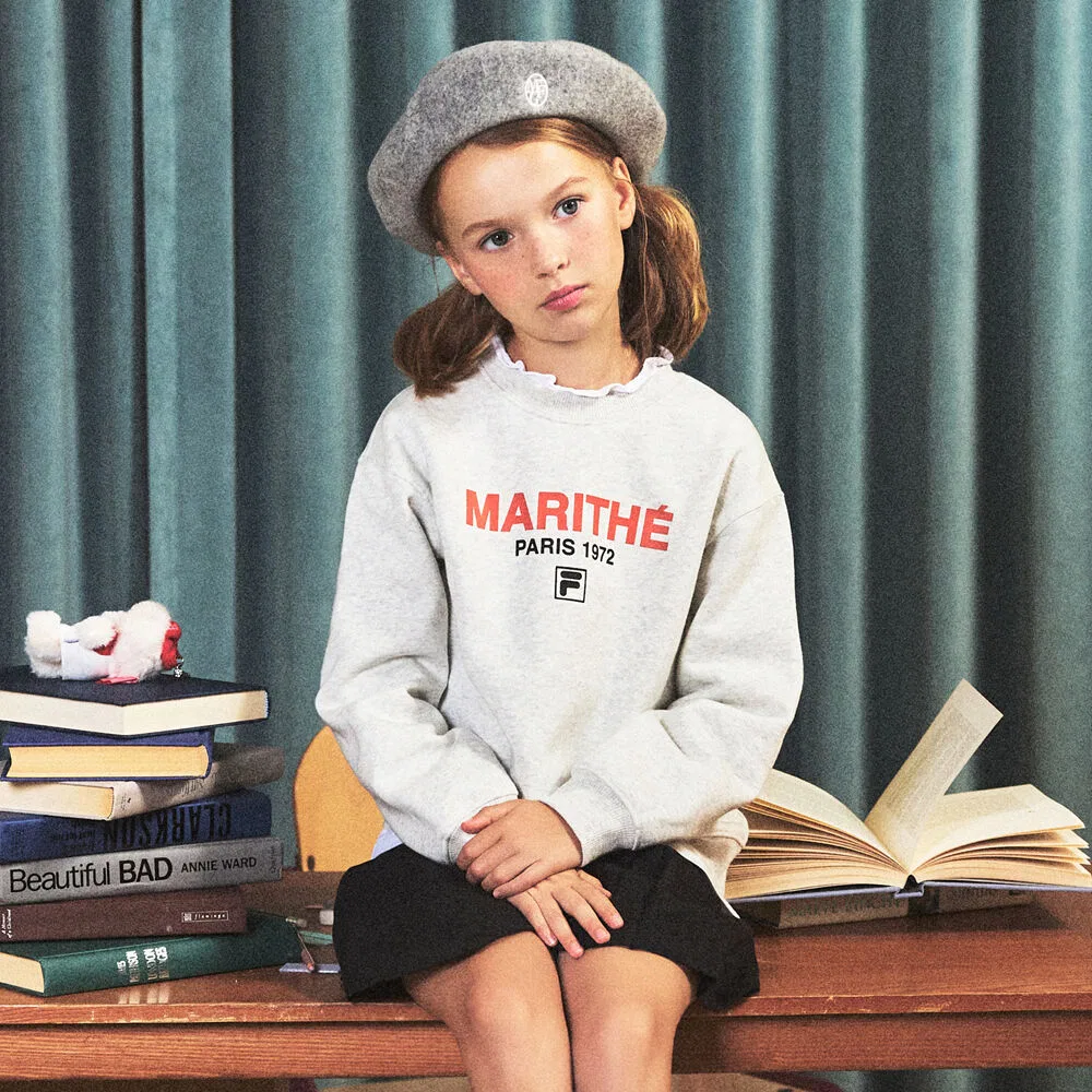 Детский свитшот Marithé Kids x Fila цвета овсянки