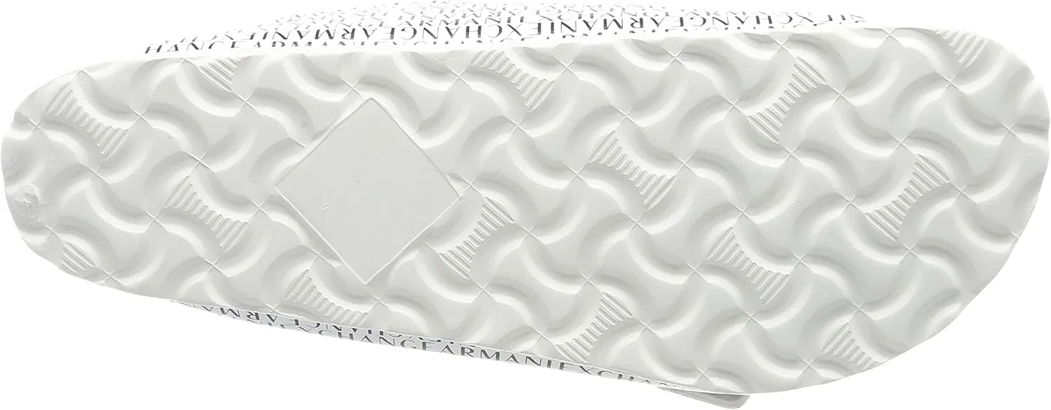 Сандалии Armani Exchange Herren с логотипом по всей поверхности, Optic White Black — фото 2