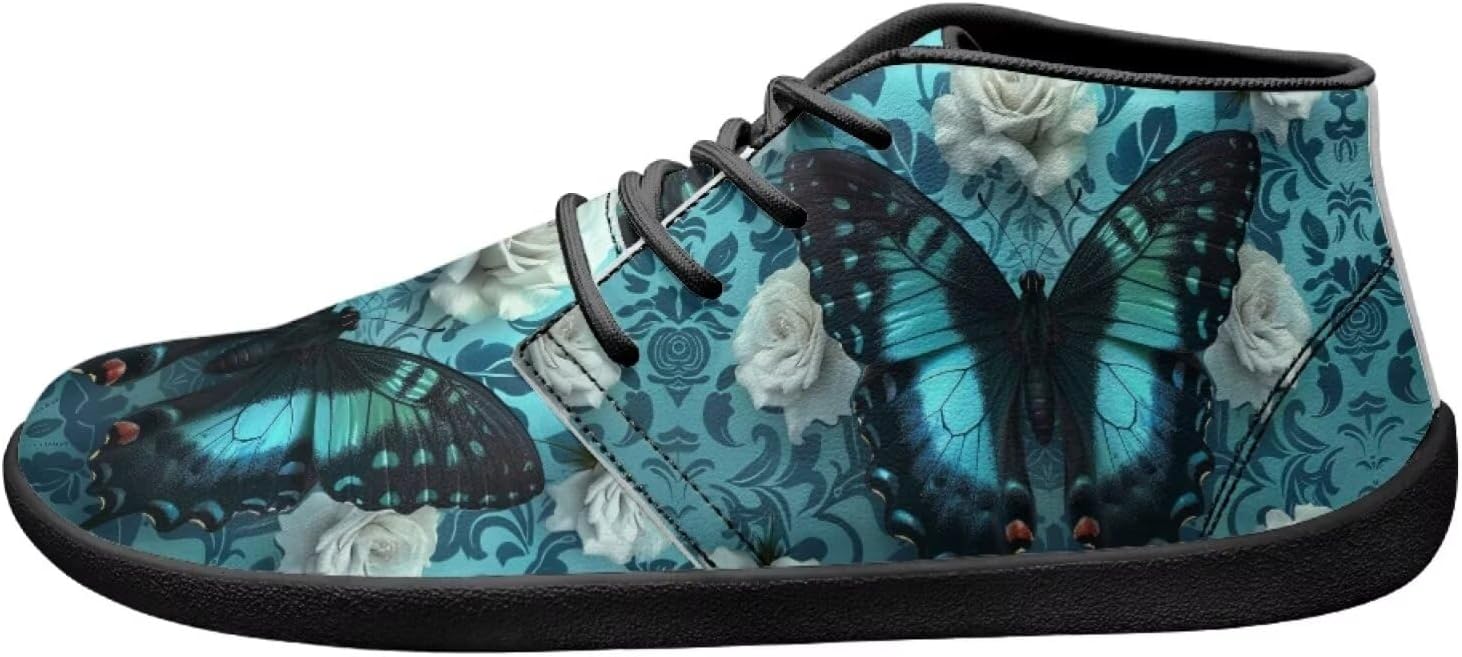 

Кроссовки с принтом бабочки для ходьбы Легкие кроссовки для прогулок, тенниса, походов и работы на щиколотку для мужчин и женщин Ecaestolph, синий/розовый