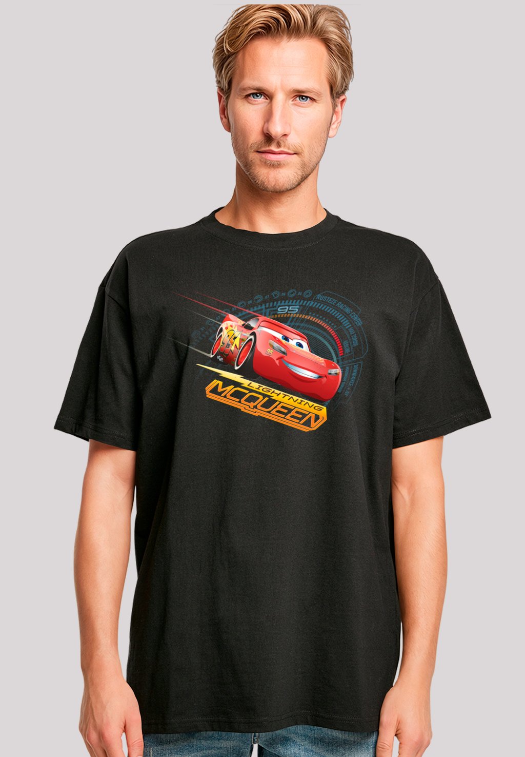 

Футболка с принтом CARS LIGHTNING MCQUEEN F4NT4STIC, черный