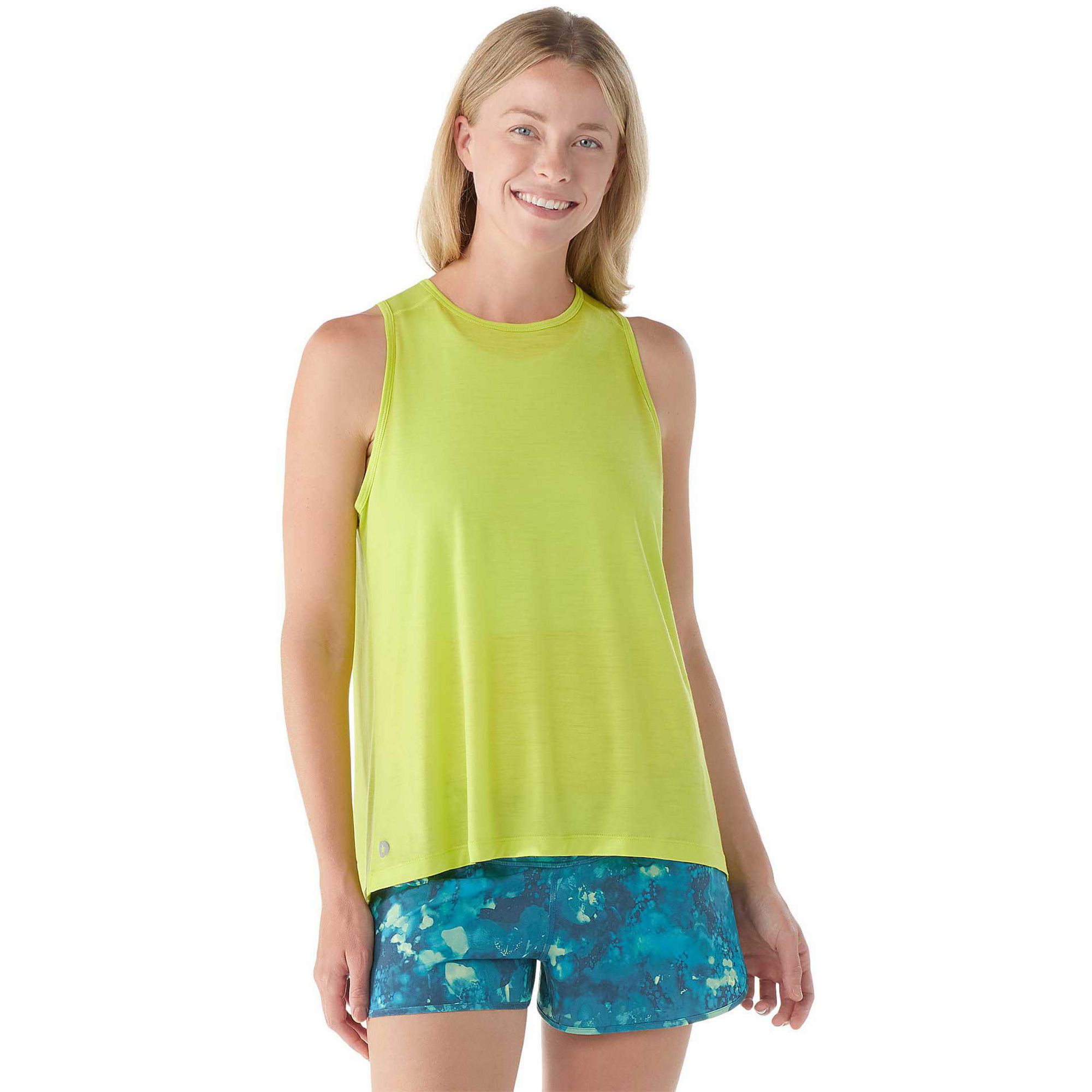 

Женская спортивная ультралегкая майка с высоким воротником Smartwool, Limeade