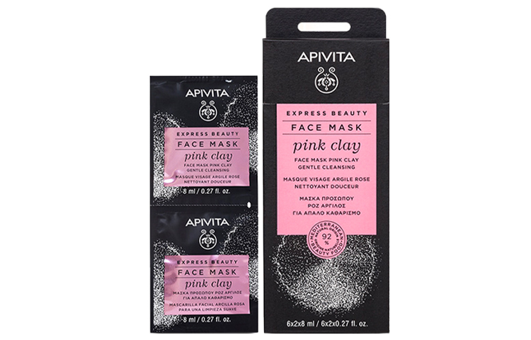 

Унисекс маска для лица Apivita, Pink porcelain clay pore shrinking mask
