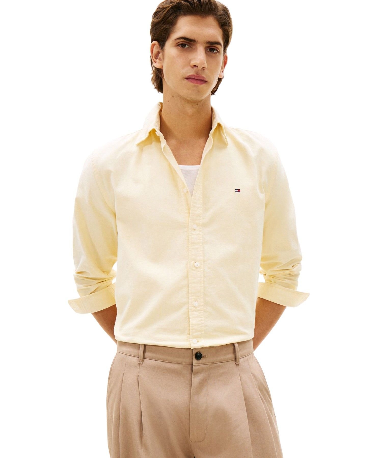 Рубашка Heritage Oxford Solid TOMMY HILFIGER, Yellow ZGX