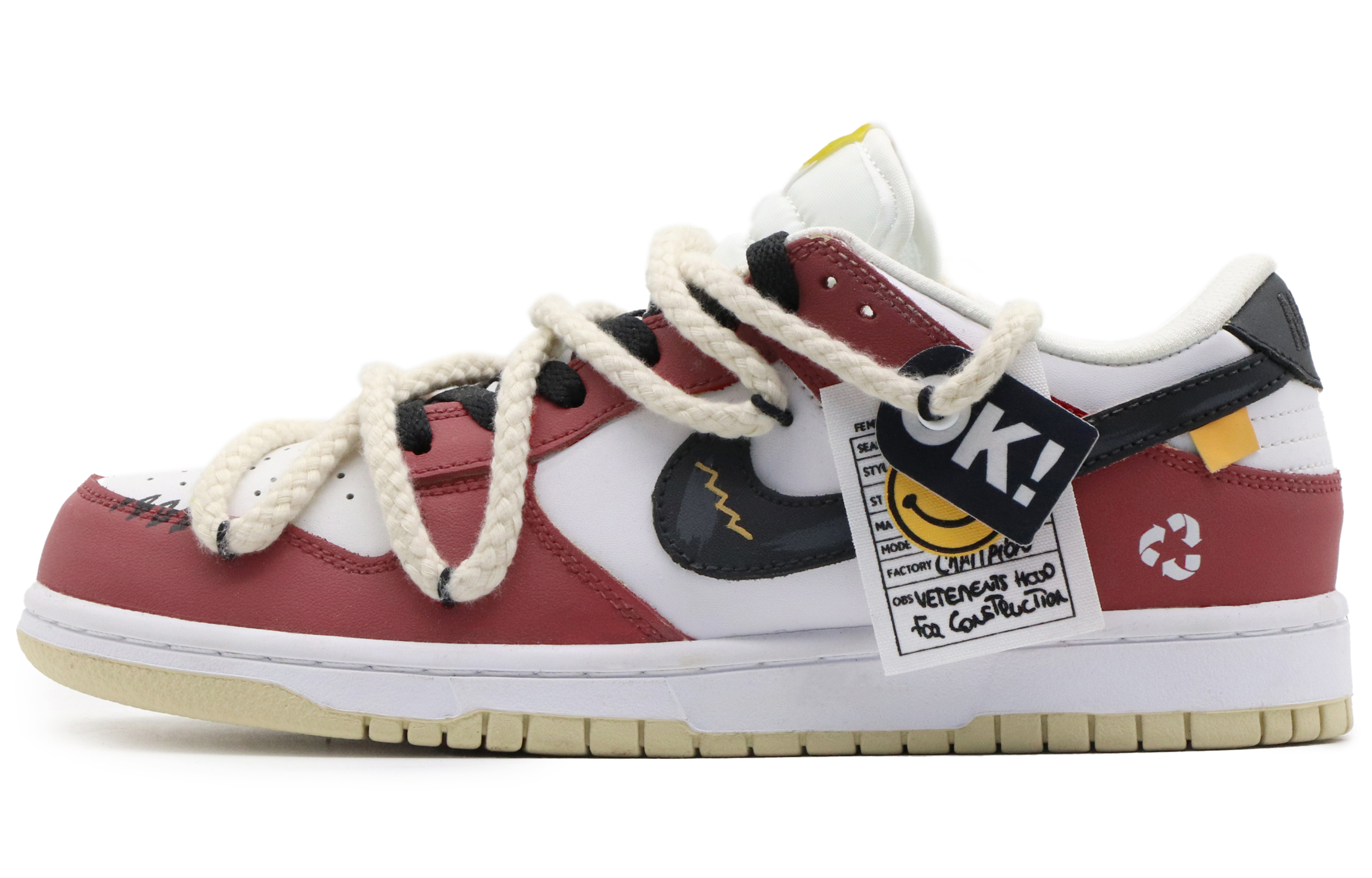 

Кроссовки Nike Dunk Skateboard Shoes Men Low-Top Red White