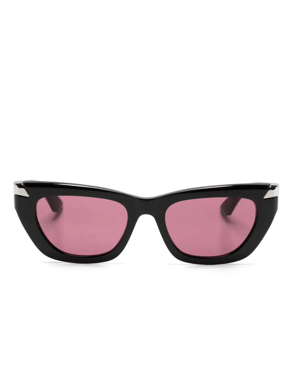 

Солнцезащитные очки в оправе 'кошачий глаз' с логотипом Alexander McQueen Eyewear, черный