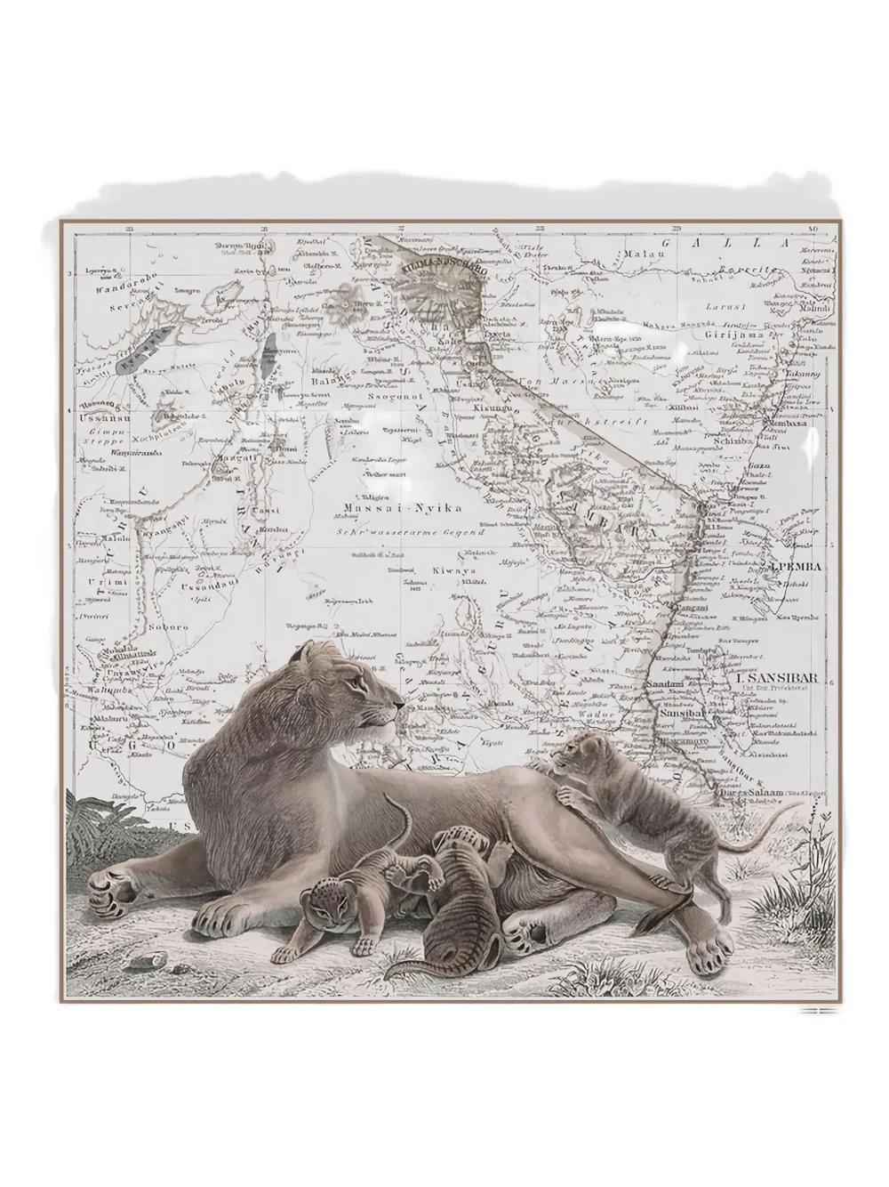 

Шарф Neema с животным принтом Maouli, нейтральный