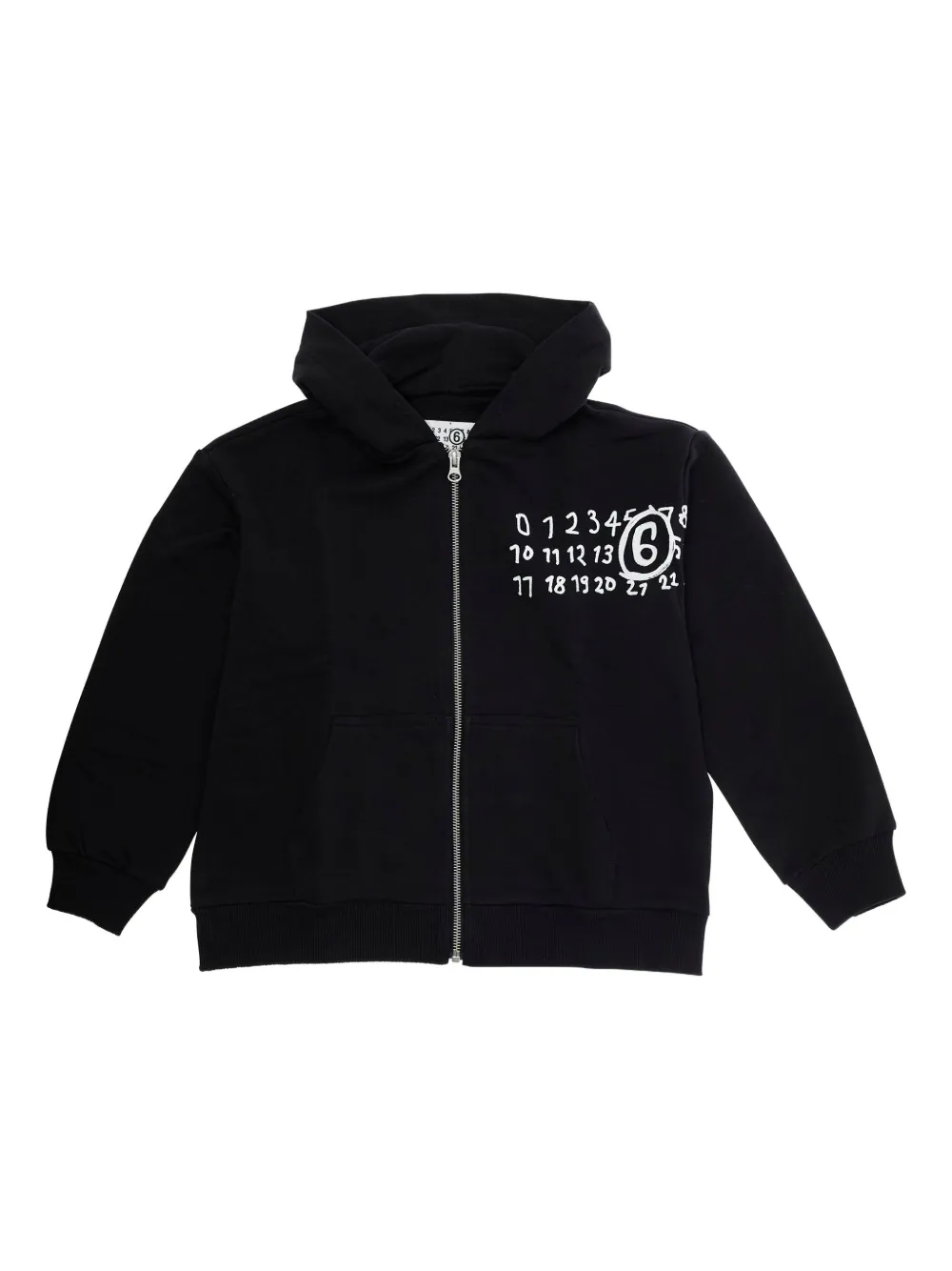 

Толстовка на молнии с цифровым принтом MM6 Maison Margiela Kids, черный