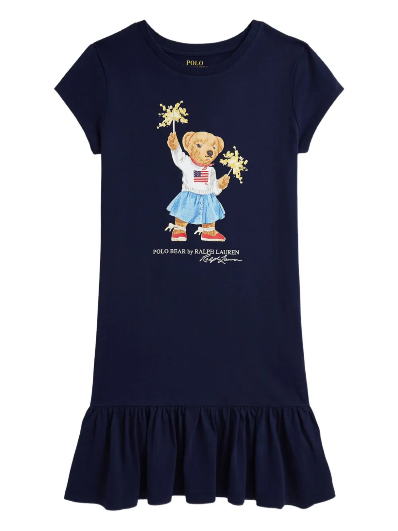 

Платье Polo Bear с оборками от POLO RALPH LAUREN KIDS, синий
