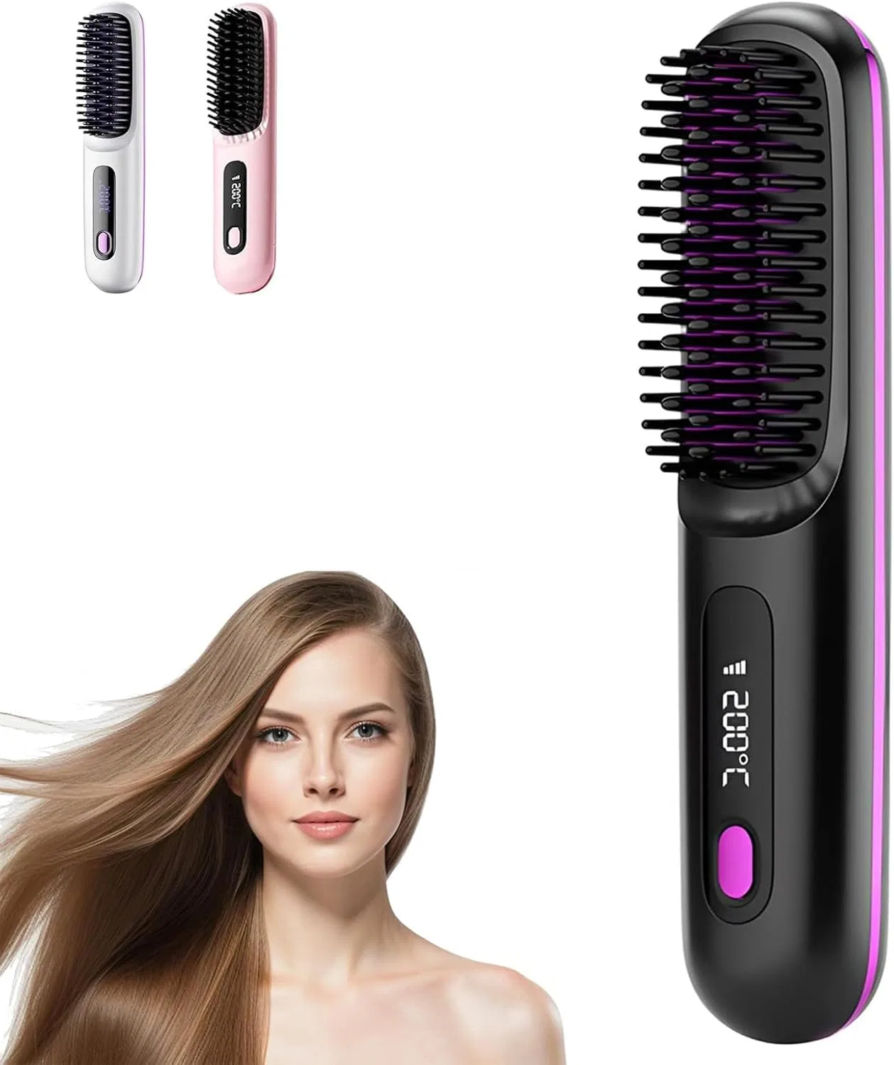 Портативная выпрямляющая щетка «Go Brush Pro» Baomaeyea