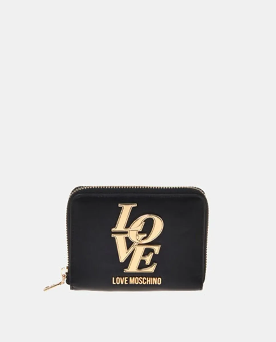 

Маленький кошелек с застежкой-молнией Love Moschino, чёрный