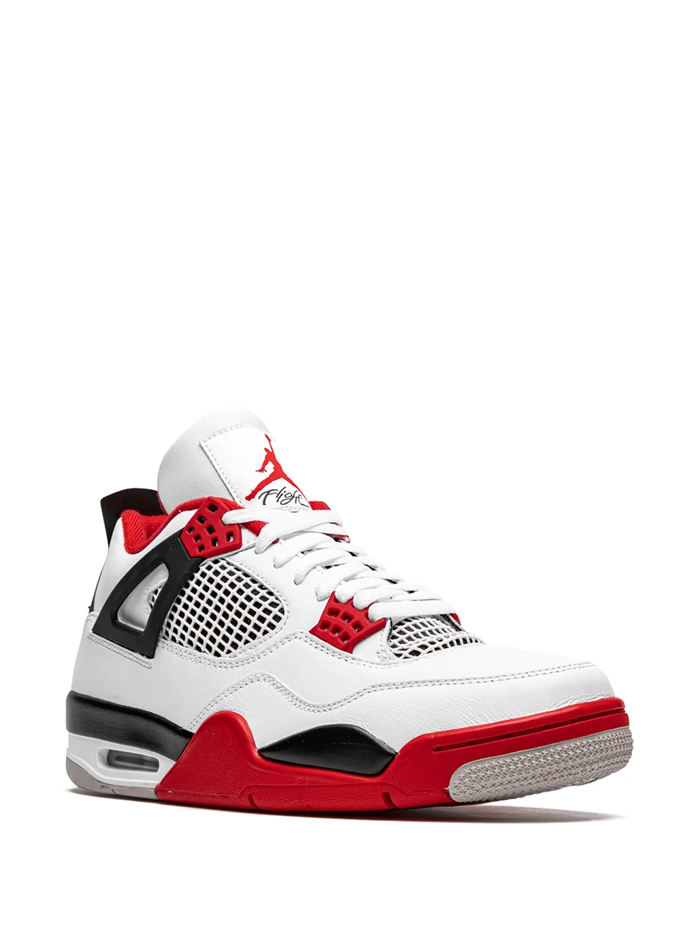 Кроссовки Air  4 Retro Fire Red 2020 Jordan, белый — фото 2
