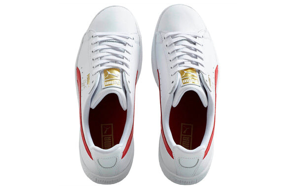 Кроссовки clyde core leather foil 'white cherry' Puma, белый — фото 3