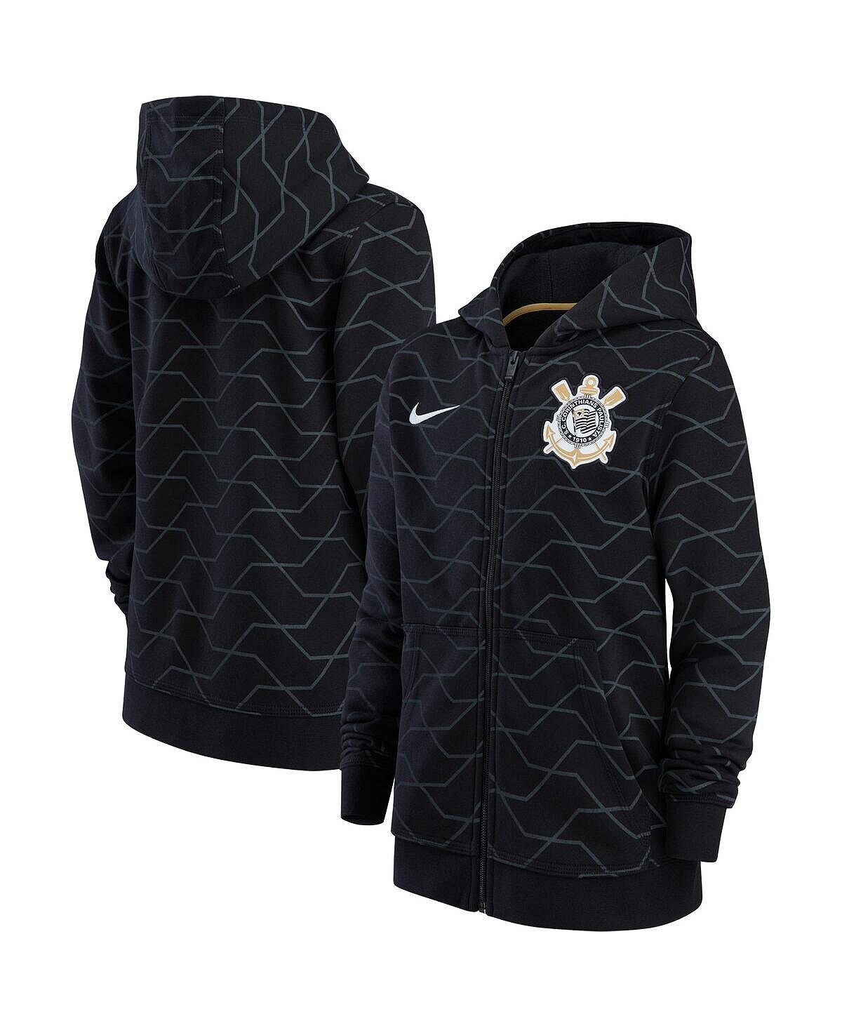 

Черный худи с молнией во всю длину Big Boys Corinthians Club Nike