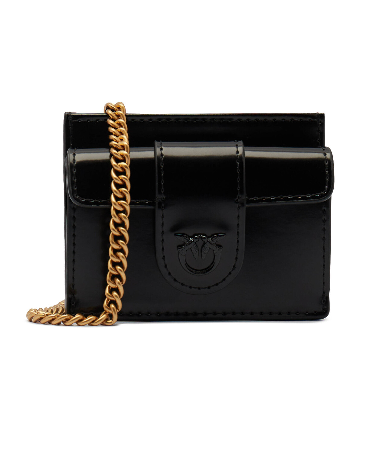 

Кожаный кошелек Pinko CARD HOLDER POCKET PELLE SPAZZ, черный