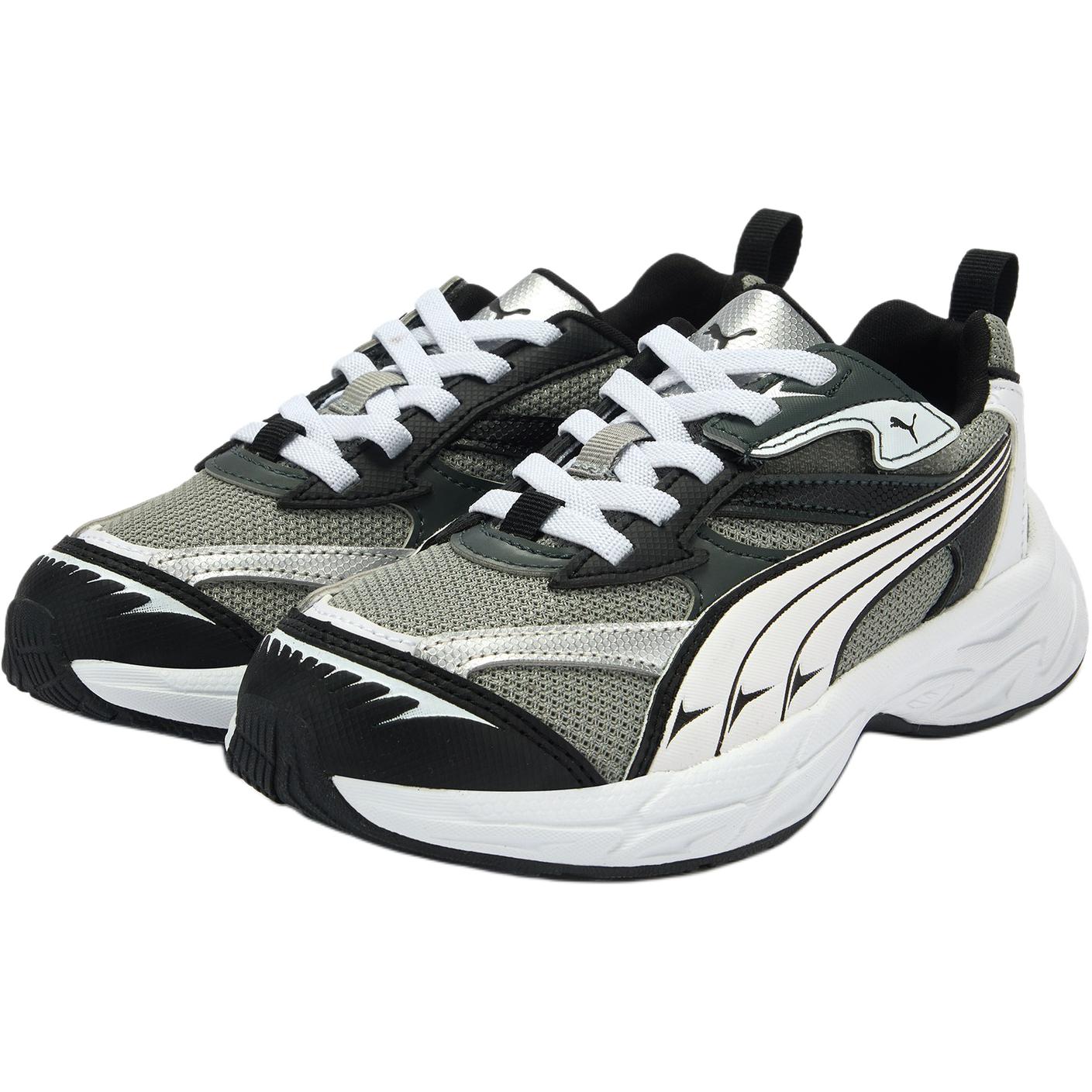 PUMA Morphic Abrasion Resistant низкие детские повседневные кроссовки gray black для детей 3-7 лет — фото 3