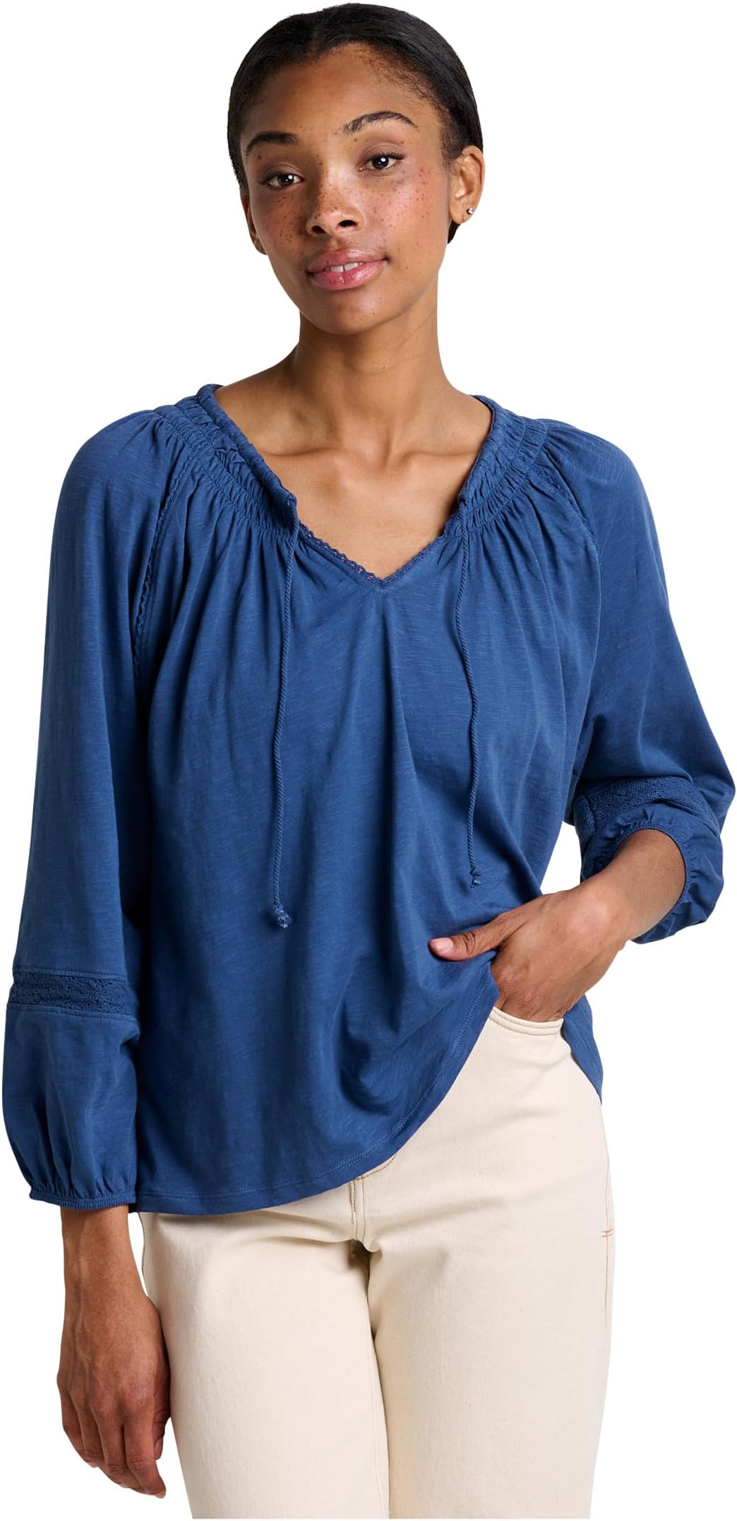 

Топ Toad&Co Primo Long Sleeve Peasant Top, цвет Deep Sea