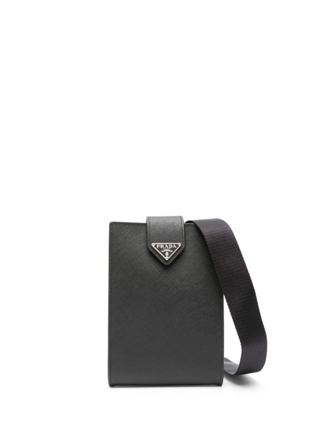 

Prada чехол для iPhone 14 Pro Max из сафьяновой кожи, черный
