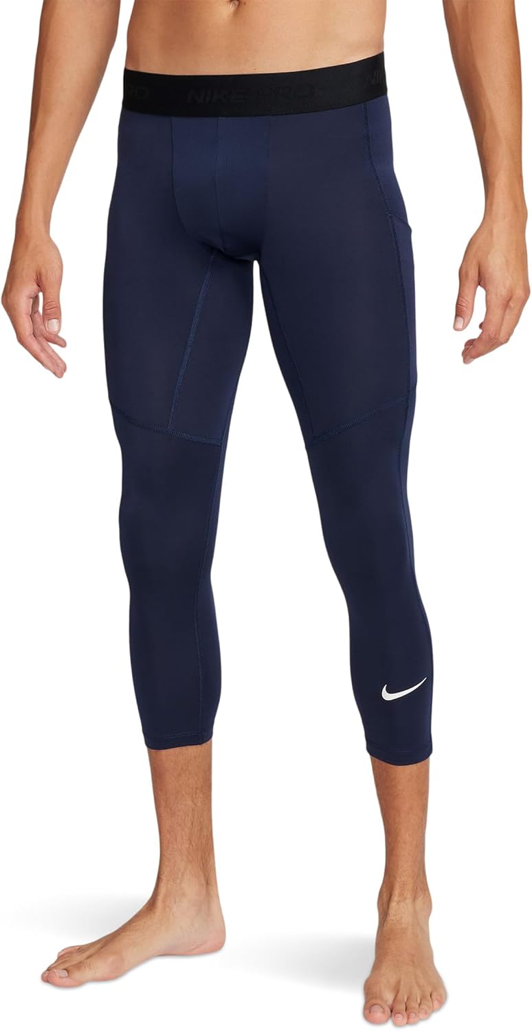 

Мужские Тайтсы для фитнеса Nike Pro Dri длиной 3/4, Obsidian/White