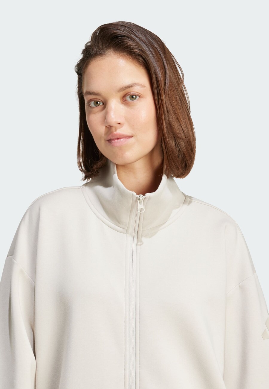 Спортивная толстовка с капюшоном на молнии ADIDAS SPORTSWEAR All Szn, Ecru — фото 4