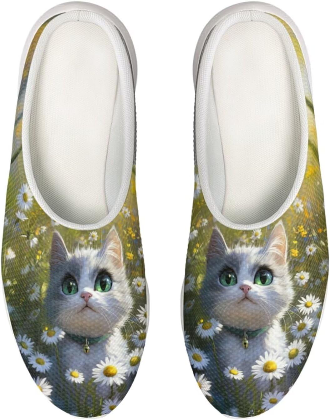 

Сабо Forchrinse Cat Rainbow Sky унисекс для сада, удобные тапочки для медсестры, с поддержкой свода стопы, для ходьбы, мужские и женские, Cat Daisy