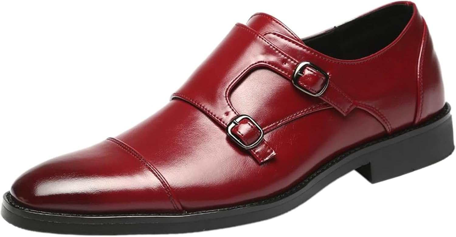 

Мужские слипоны-пеннилоферы - классические деловые туфли для офиса и официальных мероприятий Xinduoyu, красный