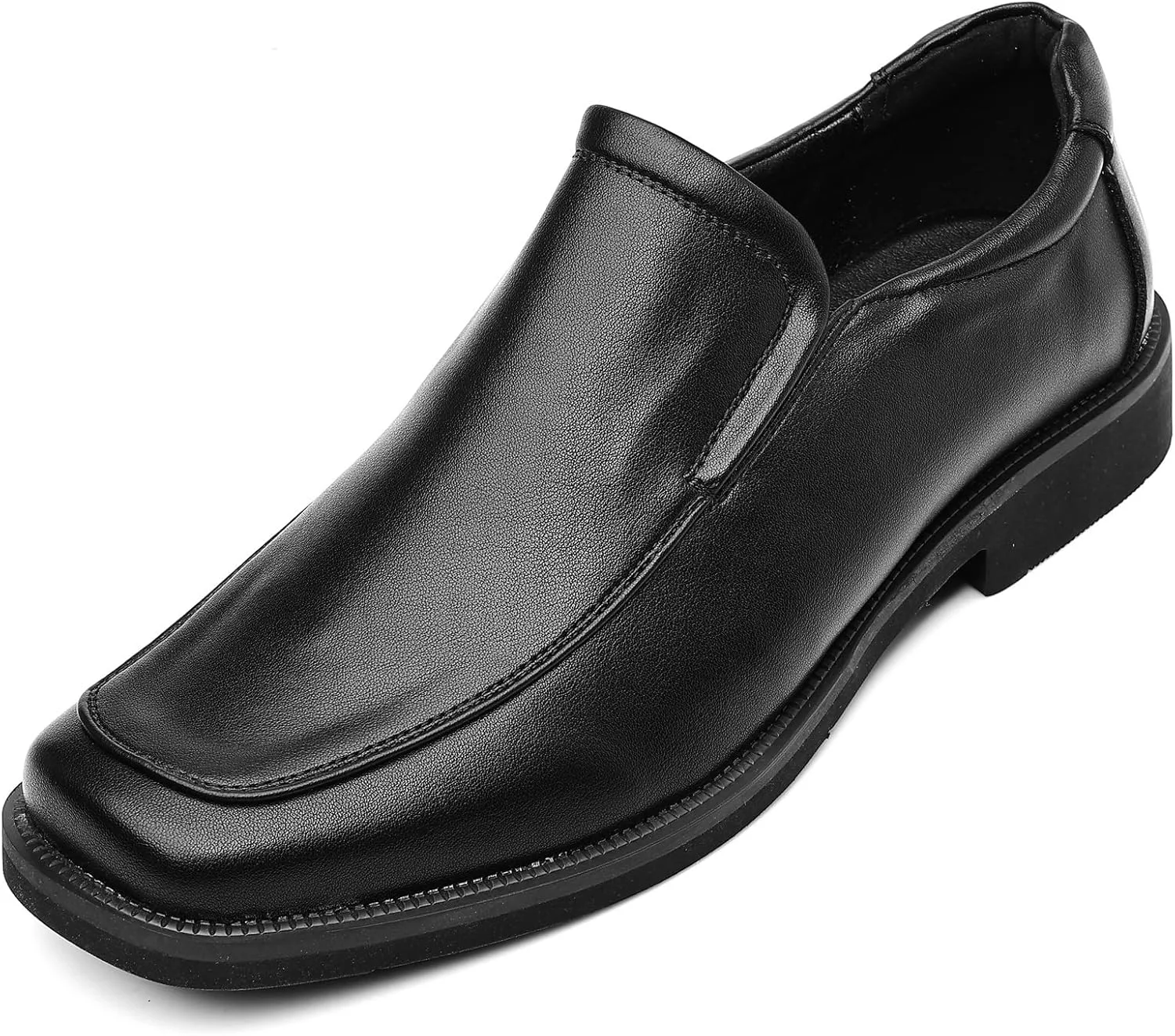 Men's Classic Oxford Shoes - Genuine Leather Lined Slip-On Casual Dress Shoes for Formal and Everyday Wear Zentavi, черный