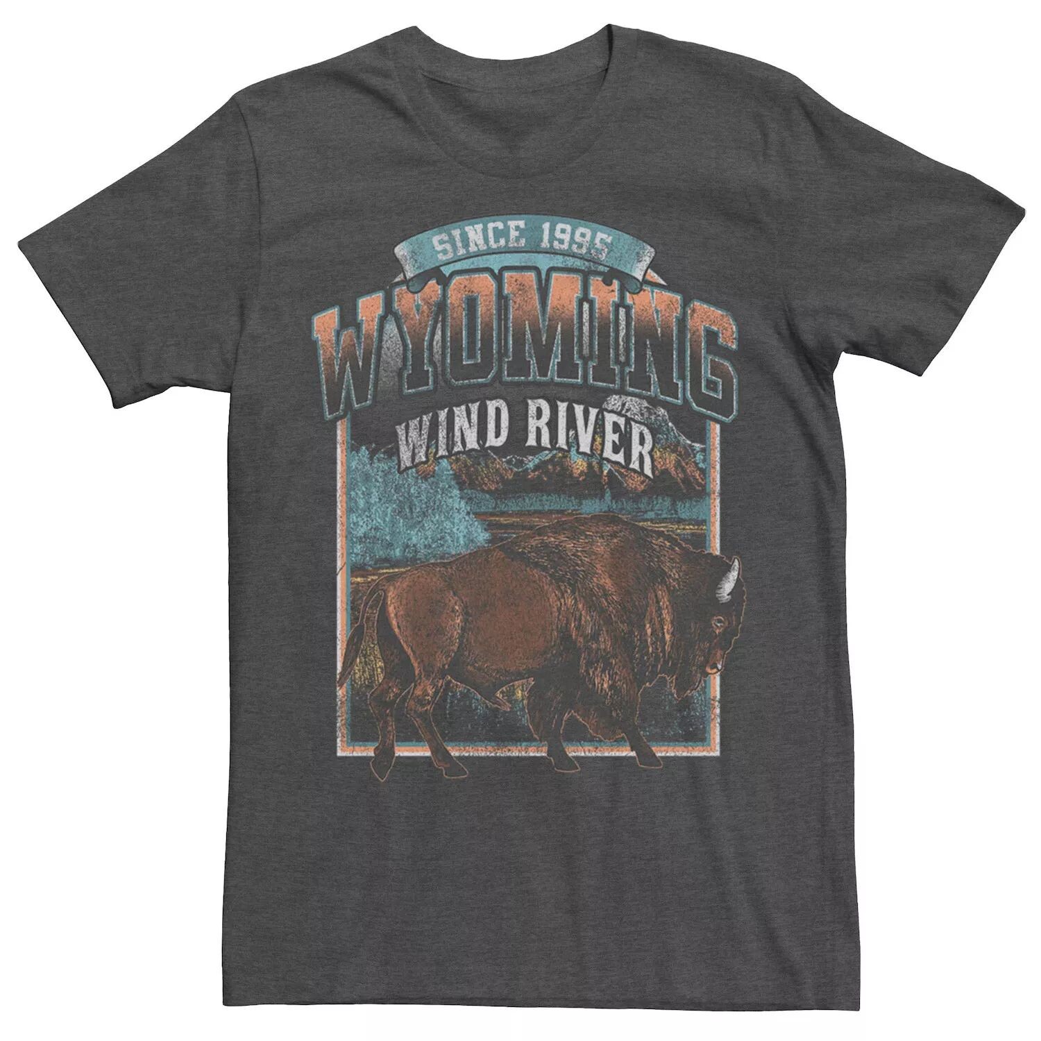 

Мужская футболка Wyoming Wind River Buffalo с 1995 года Licensed Character