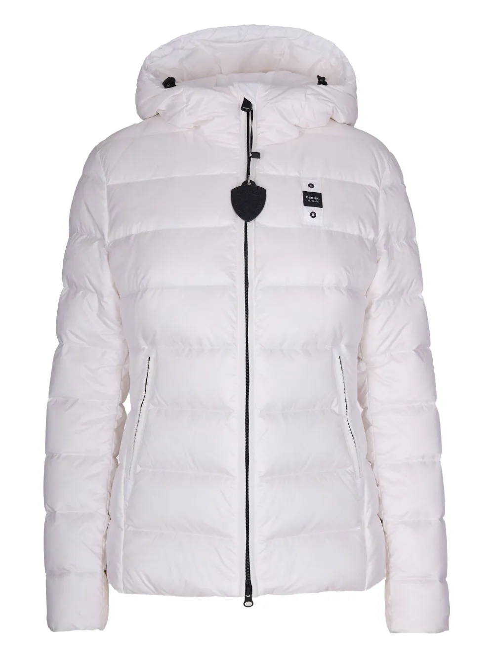 

Стёганая куртка Caroll с капюшоном и отделкой Blauer, белый