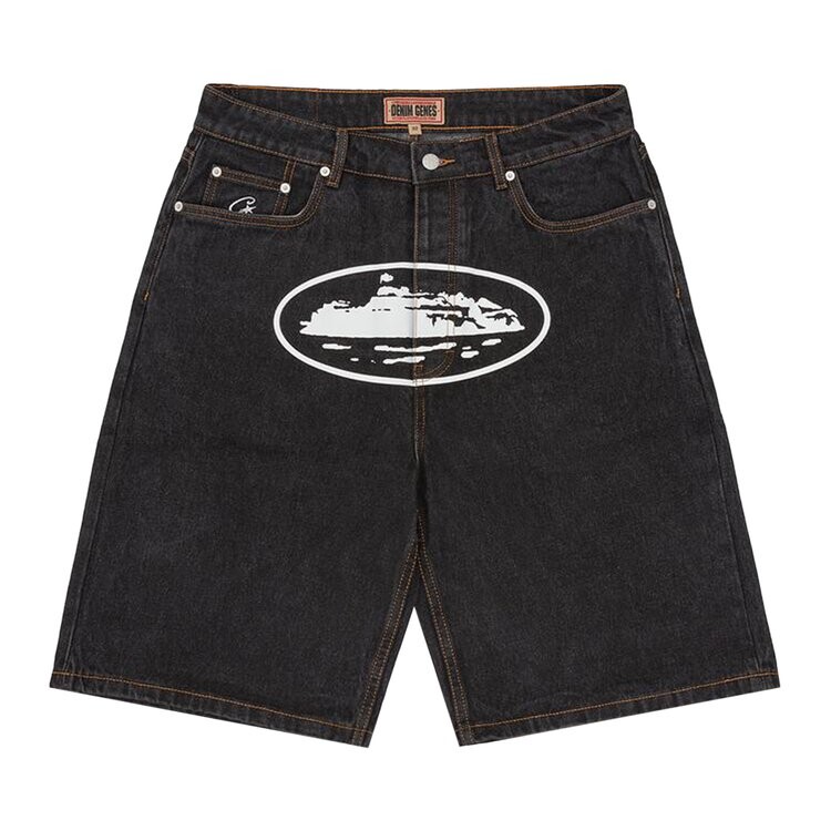 

Шорты Corteiz Alcatraz Baggy Jean Shorts, цвет Washed Black