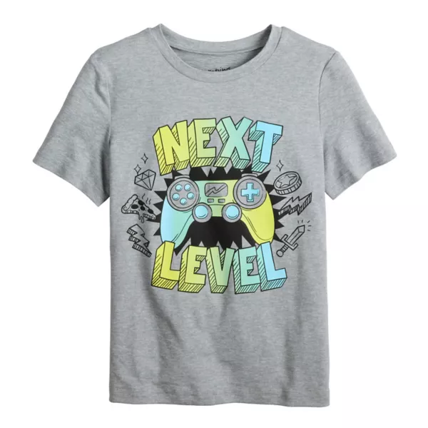 

Футболка с принтом для мальчиков 4-12 лет Jumping Beans, цвет grey next level