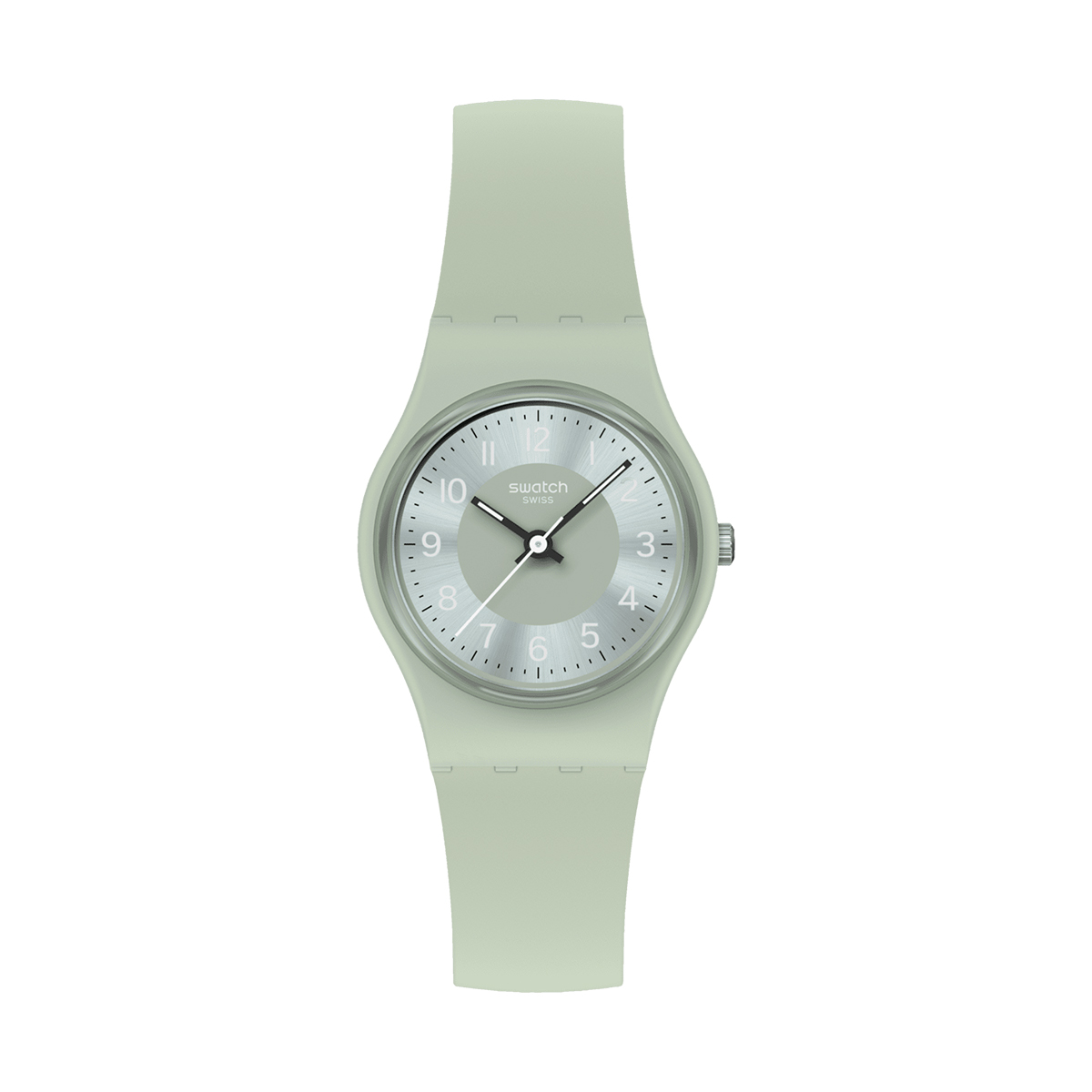 

SWATCH Часы Lady Collection Quartz Movement Women's Watch Watch Green Dial Plastic Watch Case Plastic Strap, Green