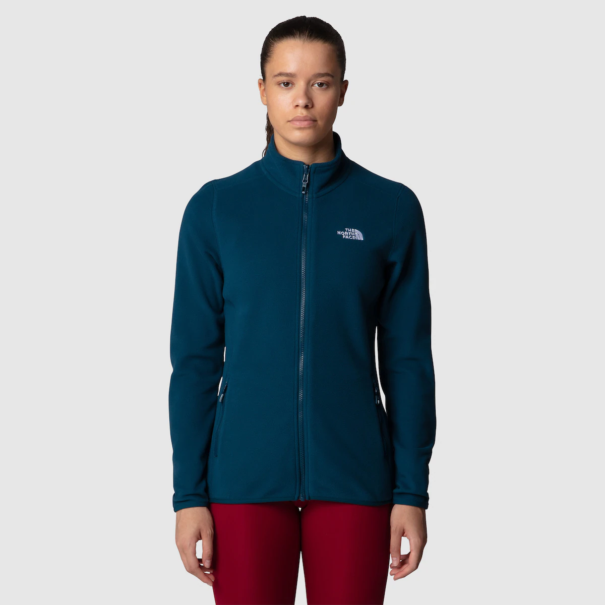 

Женские 100 флисовые на молнии Glacier The North Face, зеленый