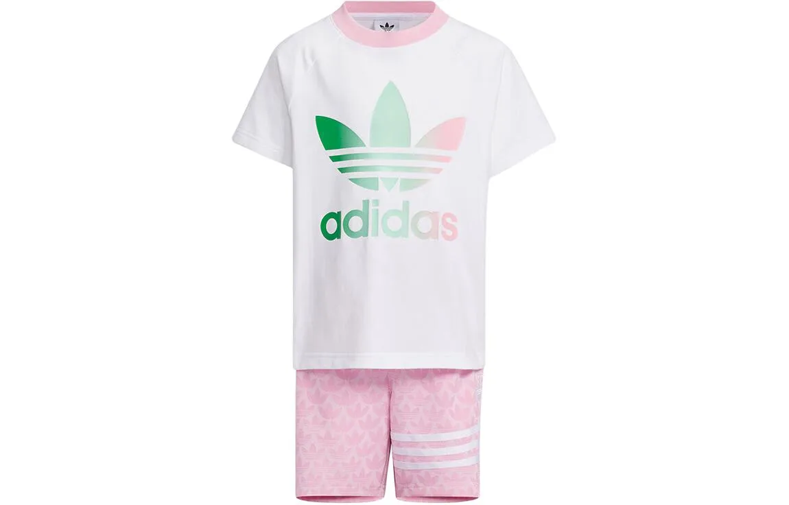 Adidas Originals Детская повседневная спортивная одежда розового цвета — фото 3