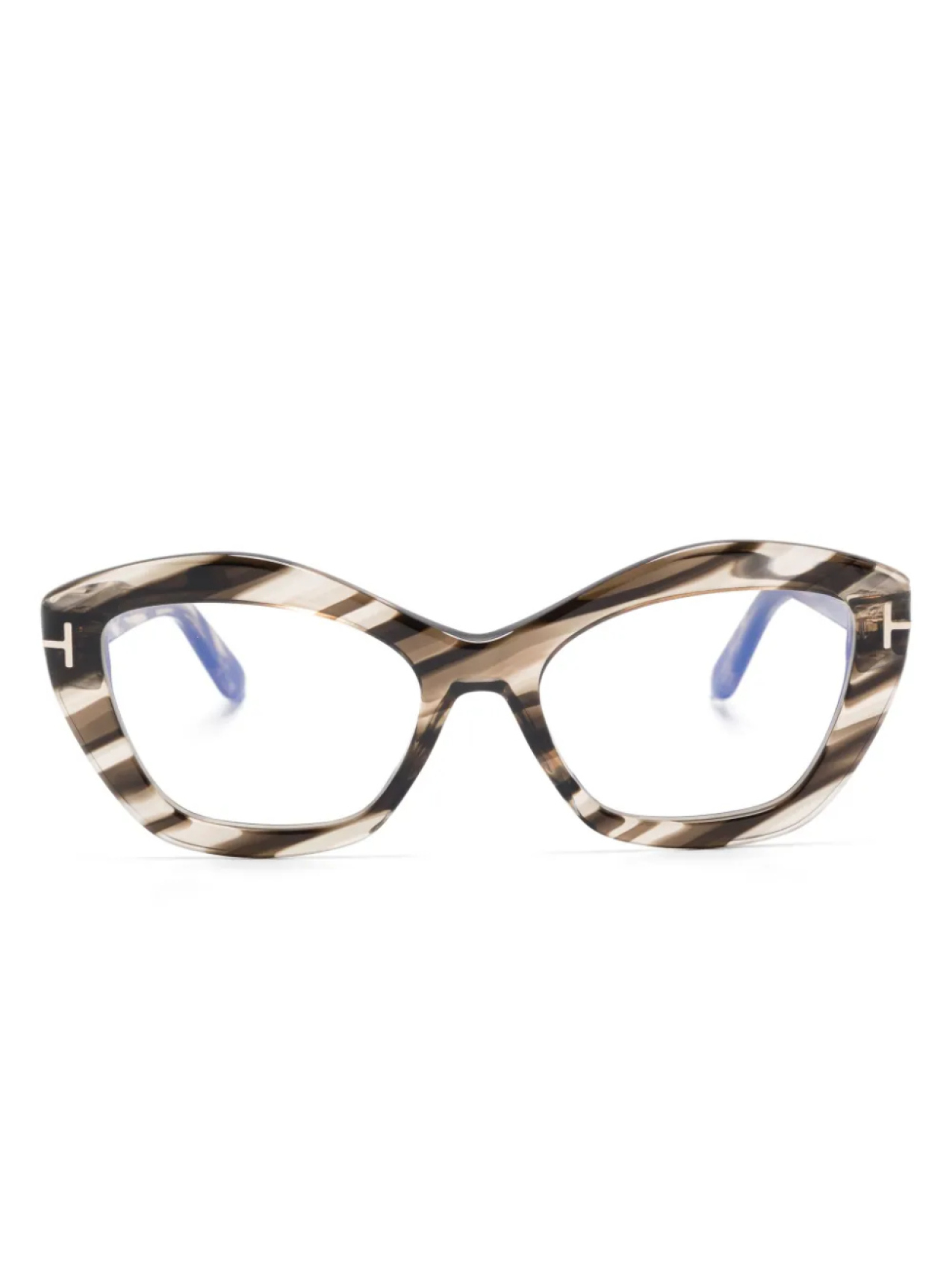

TOM FORD Eyewear logo-print очки, коричневый