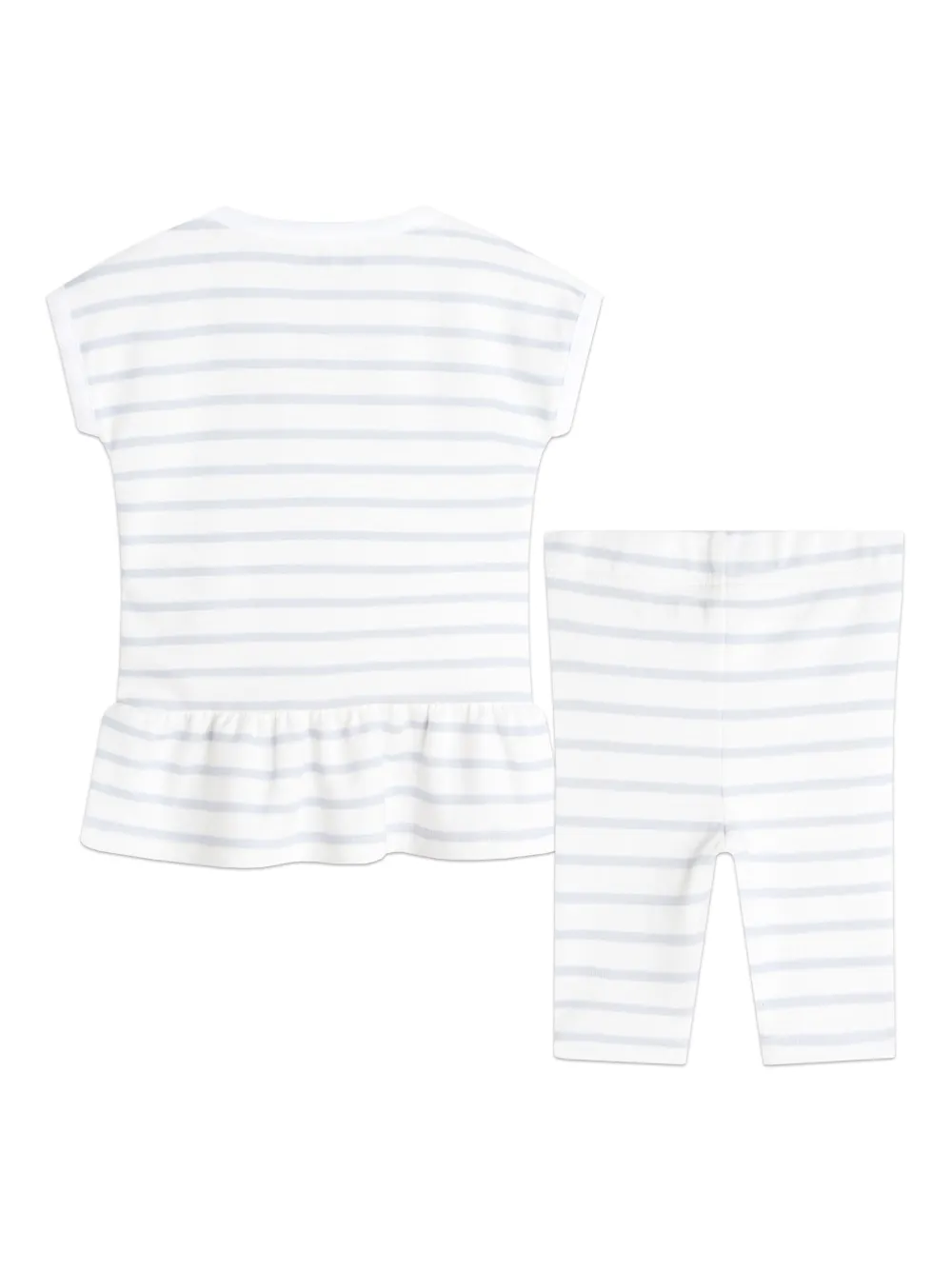Комплект из платья и легинсов в полоску Kenzo Kids, нейтральный — фото 2