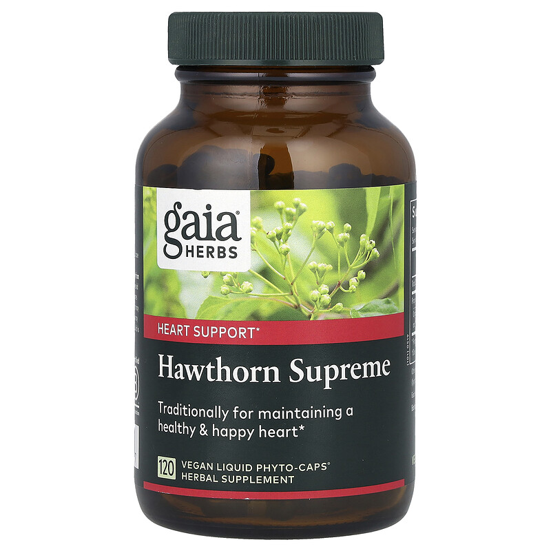 

Gaia Herbs, Боярышник высший, 500 мг, 120 веганских жидких фито-капсул