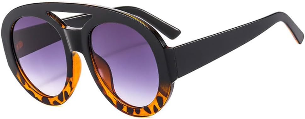 

Большие солнцезащитные очки с двойной перемычкой для женщин в стиле панк, солнцезащитные очки для женщин с защитой от УФ-излучения UV400 для мужчин HDUBFY, C5blackleopard-gray