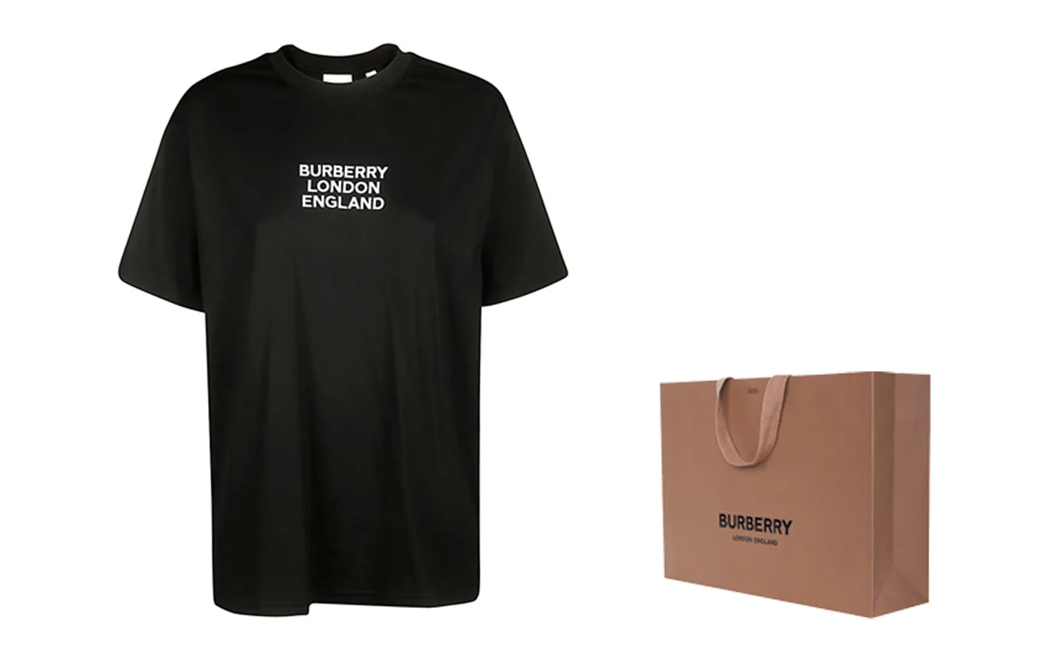 Футболка из хлопка Burberry, с логотипом, черный