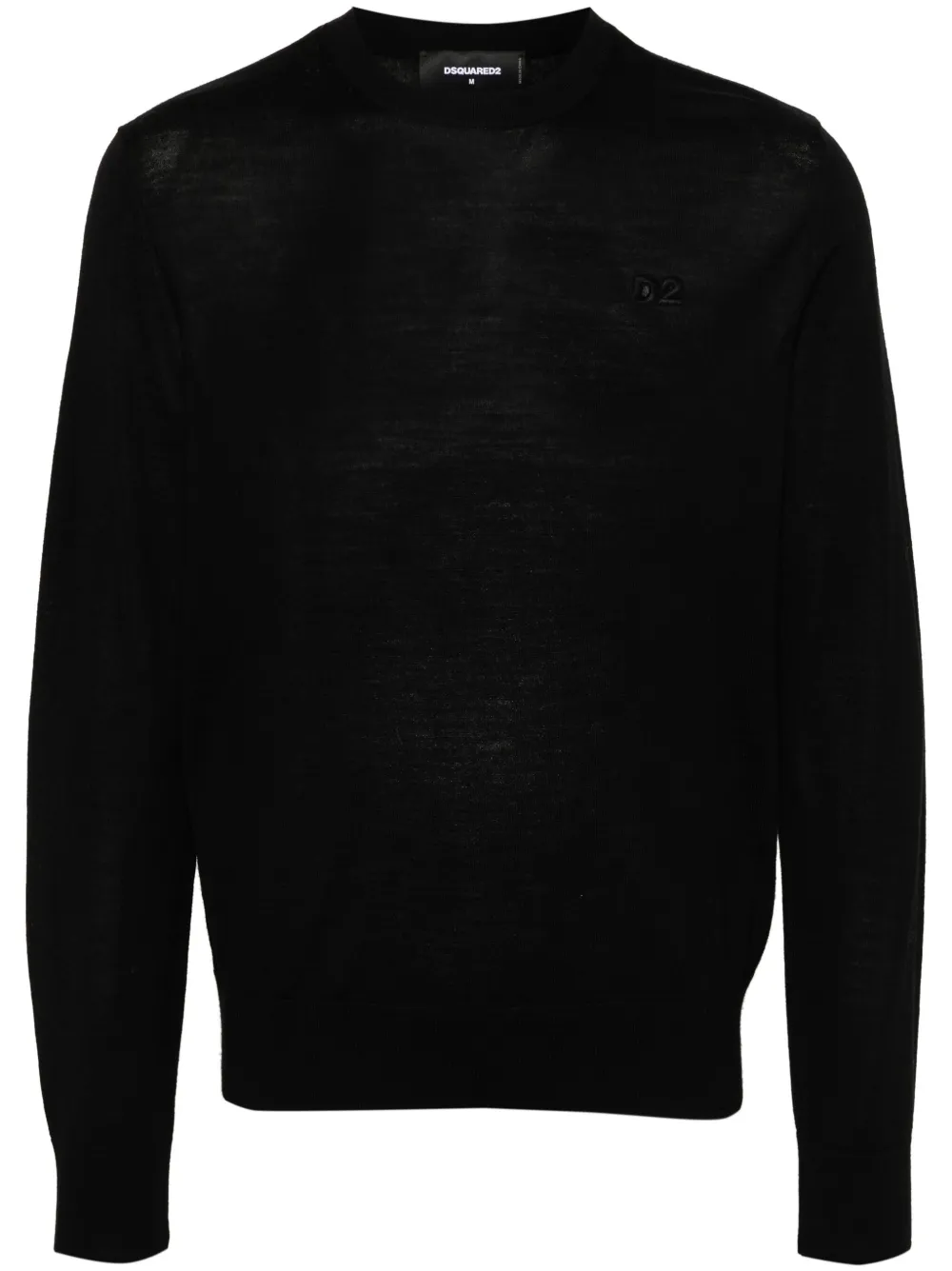 

Джемпер D2 из вирджинской шерсти DSQUARED2, черный