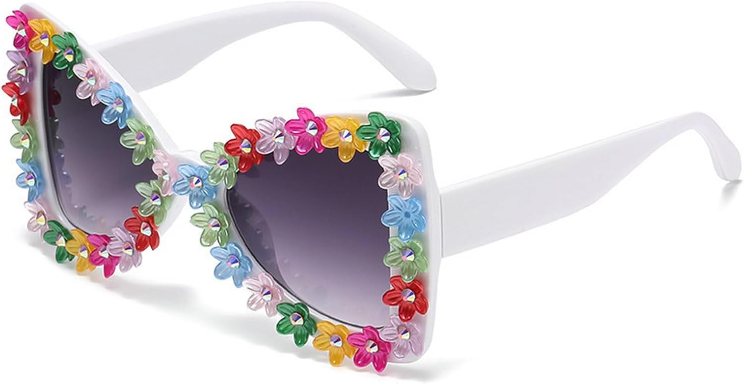 

Ретро-солнцезащитные очки с бантом для женщин, модные солнцезащитные очки со стразами для дам, блестящие бриллиантовые солнцезащитные очки для вечеринок на открытом воздухе mincl, White