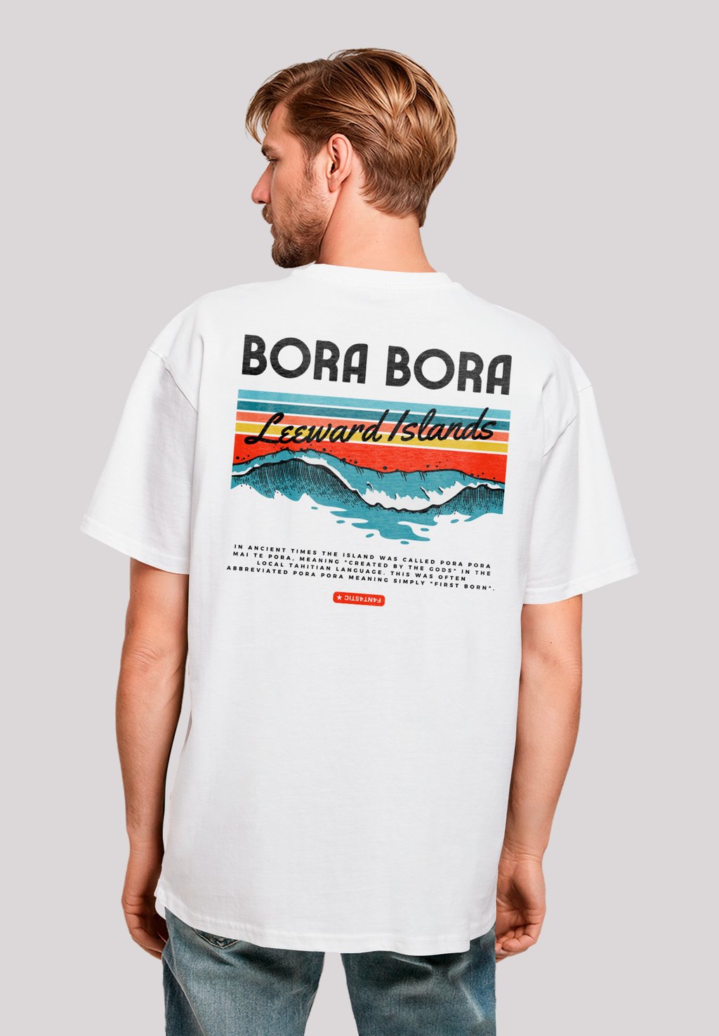 

Футболка с принтом BORA BORA LEEWARDS ISLAND F4NT4STIC, белый
