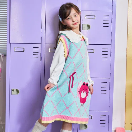 Детское платье MINIDOU Smile Cat Knit One Piece