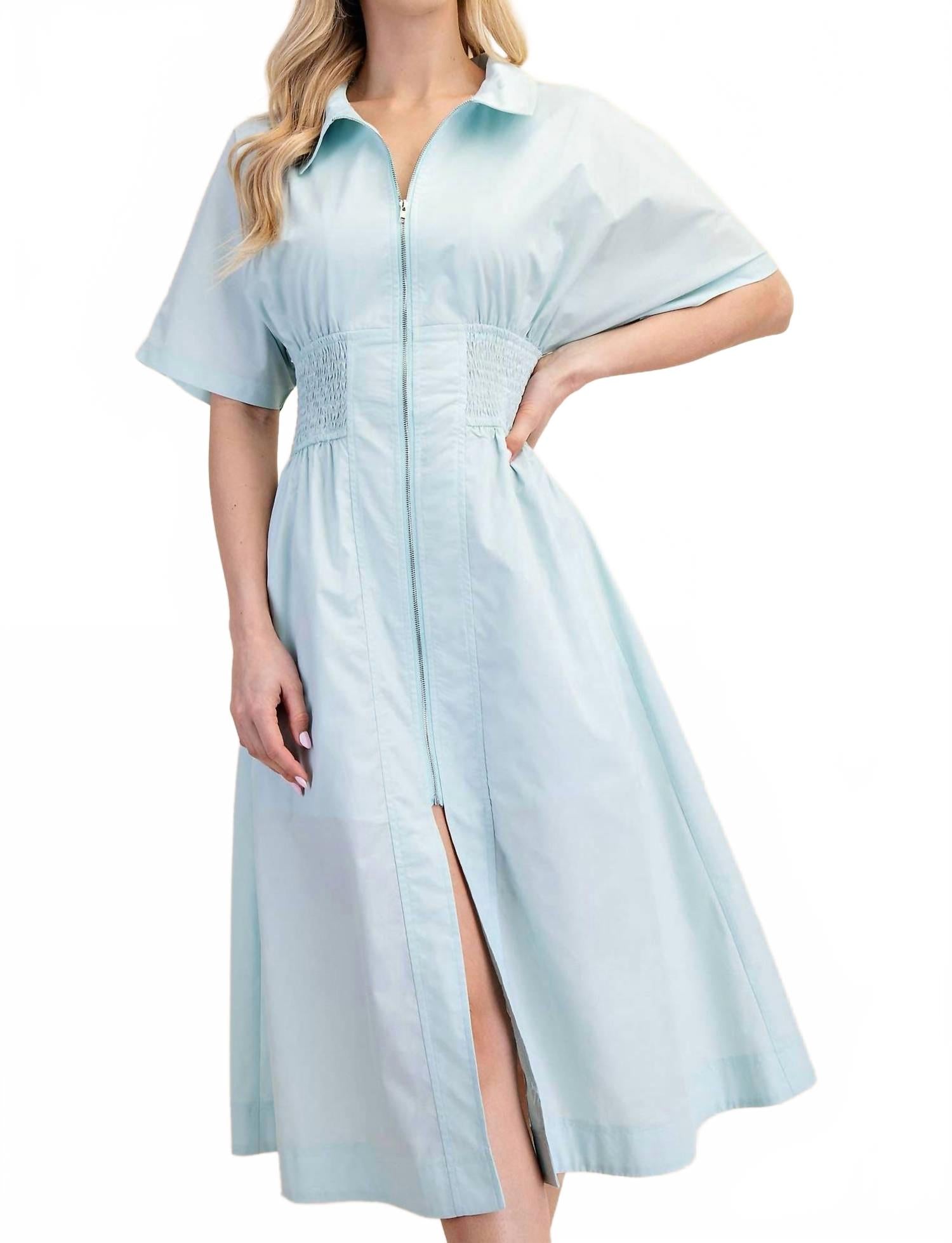 

Платье Skyline Zip Midi в светло-мятном цвете GLAM