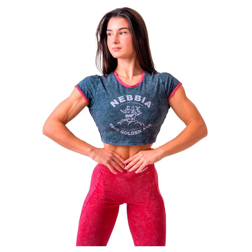 

Спортивный топ Nebbia Washed crop golden age 782, синий