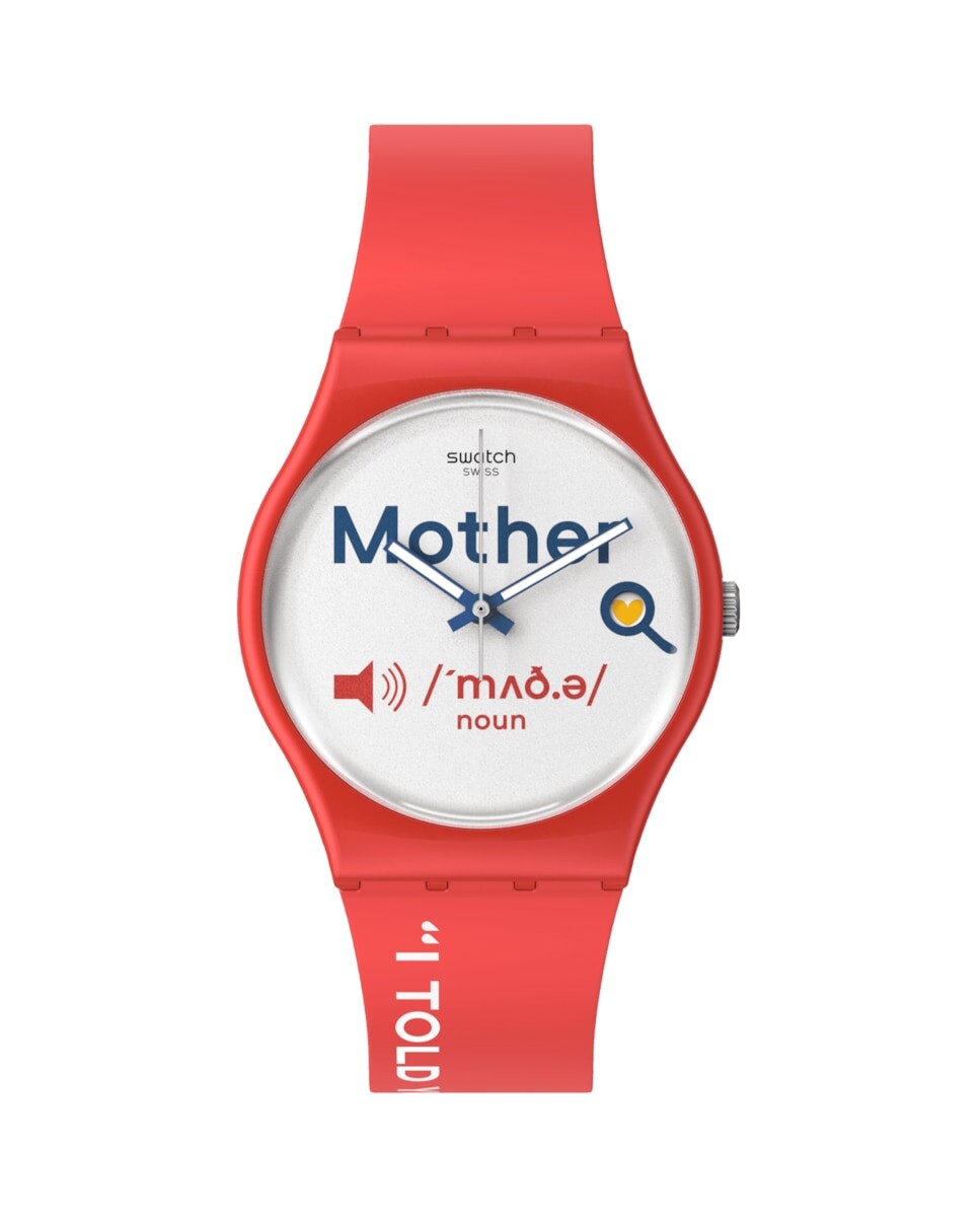 

Все о часах для мамы с красным силиконовым ремешком Swatch, красный
