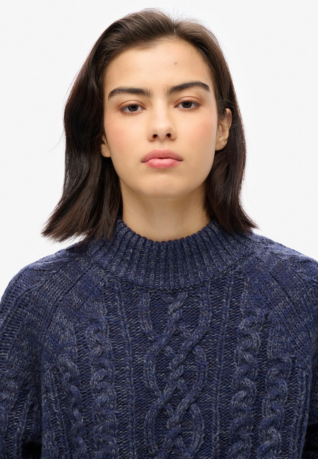 

Джемпер CABLE MOCK NECK Superdry, синий